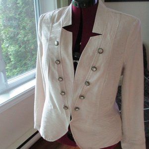 SALE!!!Military Inspired Light Beige Jacket Fitted